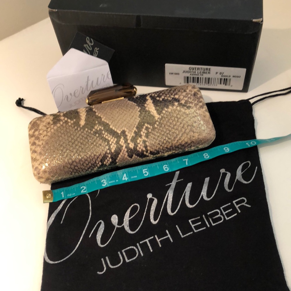 NWT JUDITH LEIBER OVERTURE gold clutch or shoulder